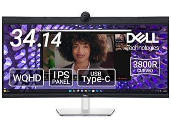 Amazon.co.jp: Dell P3424WEB 34.14インチ ビデオ会議用曲面 USB